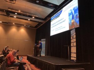 Chief Defect Officer @daveathomas introducing @ghohpe for the closing keynote of #yow17! https://t.co/czkvctUtnA