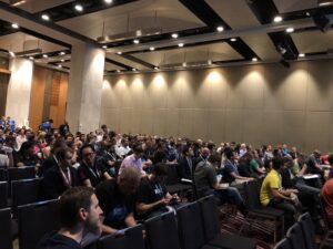 Chief Defect Officer @daveathomas introducing @ghohpe for the closing keynote of #yow17! https://t.co/czkvctUtnA