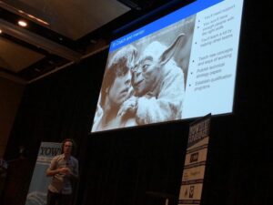 You will never have enough people to do everything you want to do. It's critical for chief architects to coach and mentor their teams. Real measure of success is "how many people you pull up the ladder." 👏 @ghohpe #yow17 https://t.co/g1i0nD0tDr