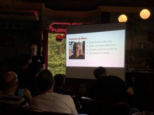 First talk is @johannux talking about predictive web analytics - doing real time analysis on users as they arrive at a website. #wawsydney https://t.co/Pa7OJU4KoK