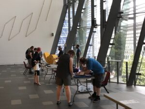 The Art + Tech exhibition is happening on the balcony behind the Great Hall! 🖼️❤️💻 #lca2018 https://t.co/83wtYZNw5b