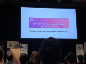 When @jeamland told me Tuesday he was going to do a blockchain lightning talk crossed with the Aristocrats, I didn't believe it could be done. 😂👏 #lca2018 https://t.co/fqW11415F6