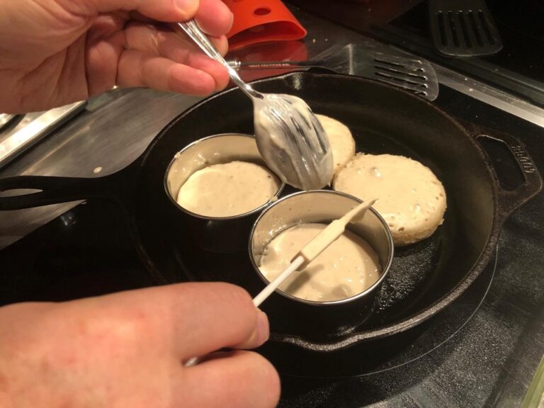 Second iteration of the Snook’s sourdough crumpets. Getting there!!