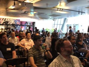 A very chill @chewxy is kicking off the first #sypy of 2018 with a nice crowd at @OptiverAsiaPac! https://t.co/PeK26BQ8eX