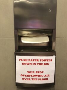 Spotted some expert-level passive-aggressiveness in the ladies room and had to go get my camera. 😂 https://t.co/9lYmMomIUG