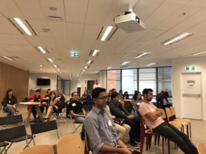 The Sydney folks watching video advice from @sarahmei and @rockbot! @gdcfpday https://t.co/i8sKGYl9QK