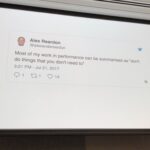 A warning from @alexandereardon that his performance optimisation tips are going to be expert-level. At its core though it's about not doing things you don't need to do. #reactsydney @reactsydney https://t.co/96Z0iEK5yg