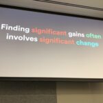 Some nice "performance musings" to end @alexandereardon's #reactsydney talk. This strikes me as relevant outside just technology: "Finding significant gains often involves significant change." @reactsydney https://t.co/ZCz3WwmGhJ