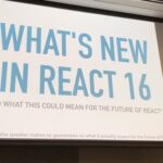 Learning what's new in React 16 from Lucas Chen, visiting from Brisbane. #reactsydney (💯 on that disclaimer...) https://t.co/YpS5bGag3U