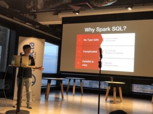 Final talk is by noted Scala fanboy and @CampaignMonitor's own Binzi Cao talking about building a rules engine with Spark SQL. @preactaau https://t.co/D0H4gU5PkS