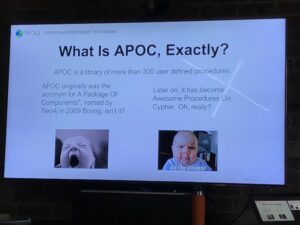 TIL that the founder of @neo4j was a big fan of the Matrix. Learning about APOC, a package of 300 awesome user defined procedures on Cypher... #graphdb https://t.co/NWq2A9DpY4