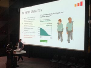 IT business analysts, architects, and system designers are rated to have the least chance of being lost to automation. Good to know! #measurecamp https://t.co/QSDqz0vprb