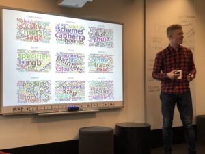 Word clouds are a great way of visualising the clusters of users that your segmentation produces. #measurecamp @johannux https://t.co/AuMQOtr0eX