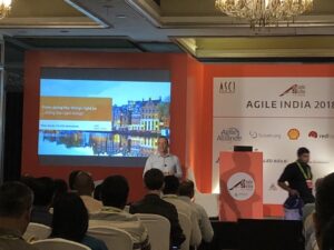 After lunch: Peter Jacobs, CIO of @ingnl, talking about going from doing things right to doing the right things. #AgileIndia2018 https://t.co/BprlE2aVr6