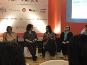 A challenge from the panellists for #iwd2018 for both women and men: Sponsor a deserving woman, put your reputation on the line to help her grow. And if you see something wrong - call it out. #AgileIndia2018 https://t.co/llcsLPC6NR