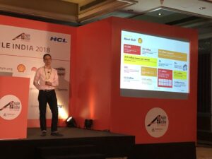 Shell’s a very big company. Bigger than Starbucks, bigger than McDonalds. 30 Million customers. 😳 #agileindia2018 https://t.co/g3KyMCrIDR