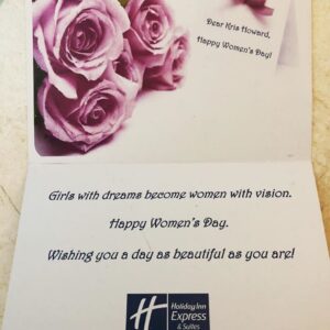 Came back to my hotel room to find a lovely card for #IWD2018. Everyone in India has been so friendly and lovely! https://t.co/I8KOwc6LuB https://t.co/WH6qPgfIko