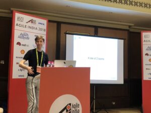 When working with a team in early 2000s who had never used version control, @tdpauw introduced Subversion and trunk-based development, coupled with CI and unit testing. Easier learning curve than going straight to DVCS, feature branches, and pull requests. #AgileIndia2018 https://t.co/v7E1SdsNit