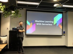 Keen to learn about machine learning with serverless from Alex Yu at @Green_Dot! #awslambda https://t.co/2de07mdxoR