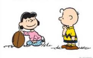 Sometimes you’re Charlie Brown and sometimes you’re Lucy. Today I feel like Charlie Brown. https://t.co/HpIQwwTCp2