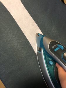 Step 5 - iron on interfacing. https://t.co/pLk1TgVX91