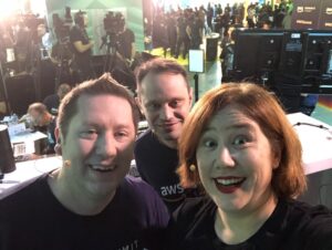 About to go live on Twitch with these guys! #AWSsummit https://t.co/Vp850qNVbT https://t.co/PMPuhkEFCI