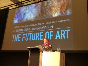 So excited for my friend @minxdragon to start off @VoxxedMelbourne talking about the Future of Art. ❤️🤖 #voxxeddaysmelbourne https://t.co/LbSzGSVaM6