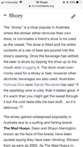 OH DEAR GOD. I have somehow only just learned - after 17 years in this country - about the concept of a “shoey”. 👟🍺🤮 https://t.co/Yo3wNMilyC