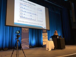 The audience went silent as @DanaKai222 pointed out the significance of the change in Mrs. Elle’s data. It’s not enough to recognise when a stroke happens - we need to recognise before it happens to preserve quality of life. #YOWData https://t.co/RLuil8CGoP