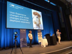 Cool lessons from cool doggies: UX changes and model changes should be deployed separately. 🐶 #YowData https://t.co/BOfOJwLrQ4