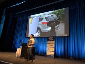 Fantastic and entertaining demo from Gus on the @carsales image recognition system! Cyclops definitely beat the audience. #YOWData https://t.co/j1rcDVNvI0