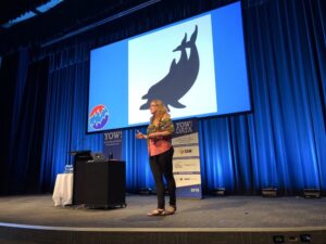 Hearing a cautionary tale from @lindamciver about a student who hated programming in Scratch but flourished when given the tools to solve real, interesting problems. #YOWData https://t.co/HJeQz8iYg9