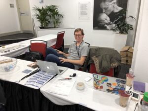 Spotted during the last #YOWData tea break… who left this guy on duty at the rego desk?! 😂 @evanderkoogh https://t.co/WPzd1OtwgT