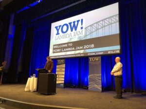 It’s nice when the sponsor talk is from an engineer! @afcowie on behalf of @CommBank with a nice thank you to the FP community. #ylj18 https://t.co/eBJHksWCqt