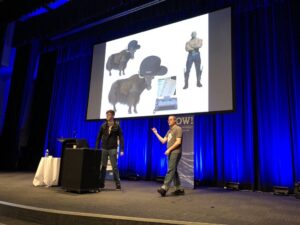 The jokes (and rhymes with Flax) coming thick and fast at #ylj18. Something about AJAX attacking relaxing stacks of Macs while yaks and Drax fax tax packs… 😂👏 https://t.co/zUHhrr7peQ