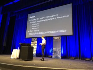 How to capture an audience immediately - use the phrase “Today I’m announcing…” Ryan reveals Obelisk and launches into a demo! https://t.co/R5ARBX1mHM #ylj18 https://t.co/KR82ybEJNA