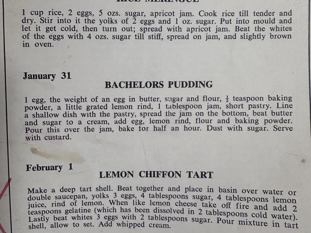 Bachelor's Pudding recipe