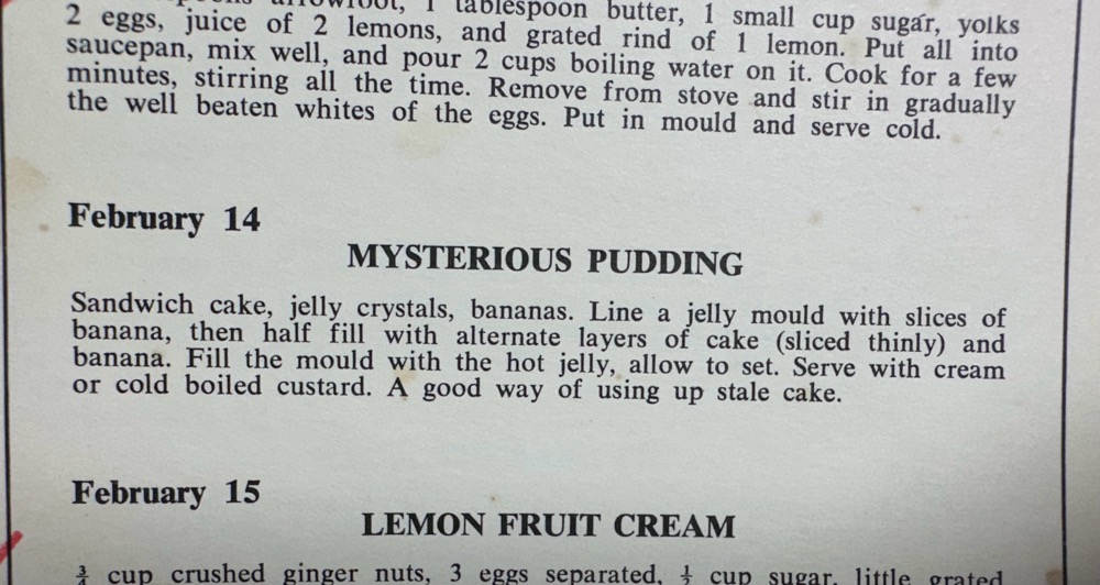 Mysterious Pudding recipe