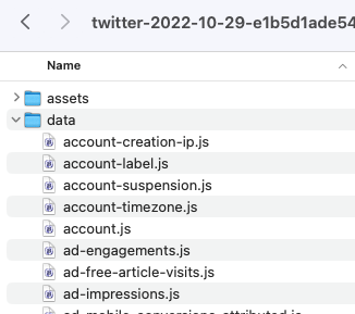 Twitter import file structure