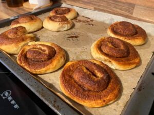 The Snook surprised me today with homemade Zimt-Schnecken (cinnamon rolls)! Me: “What prompted this?!” Him: “It was the King Arthur flour Recipe of the Year and it’s all over the Internet.” 😍 https://www.kingarthurbaking.com/recipes/perfectly-pillowy-cinnamon-rolls-recipe