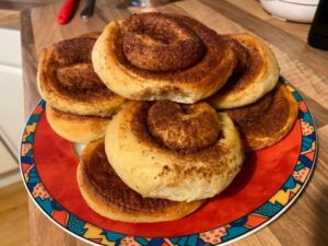 The Snook surprised me today with homemade Zimt-Schnecken (cinnamon rolls)! Me: “What prompted this?!” Him: “It was the King Arthur flour Recipe of the Year and it’s all over the Internet.” 😍 https://www.kingarthurbaking.com/recipes/perfectly-pillowy-cinnamon-rolls-recipe