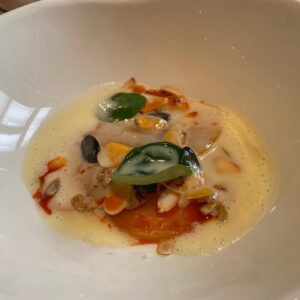 Five-course lunch at La Degustation, one of Prague’s few Michelin-star restaurants. Fantastic food and ambiance! 🍷🍽