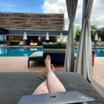 A busy couple of days about to kick off, but first a quiet morning and some sunshine to combat the jet lag. ☀️🏊‍♀️