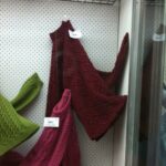 My St. Brigid jumper at the 2010 Easter Show. Shunted in the corner and strung up with fishing line. No ribbon. (Winner was horrid cream Grandpa jumper covered in bobbles.)