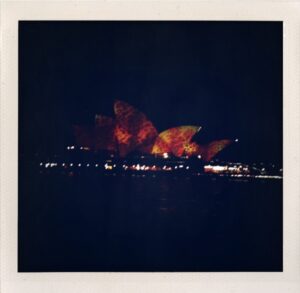 Sydney Opera House... in leopard print. There's something you don't see every day.