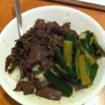 My homemade bulgogi and cucumber kimchi. . Will blog recipe tomorrow!