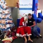 Me and Aussie Santa at the office today. He gave me a giant Toblerone!