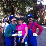 It's-a Mario and Luigi before the Race! "We don't normally getta the woman!" they said. "Princess Peach - she's-a always in another castle!"