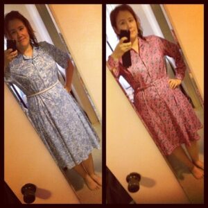 Marrickville Op Shop score! Two vintage dresses for $15.