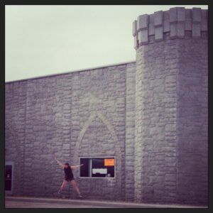 They're building a truck stop that looks like a castle. I think it's awesome.